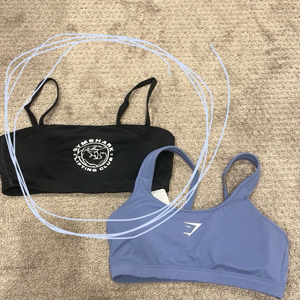 Black only legacy bandeau Gymshark sports bra